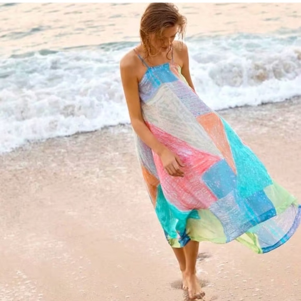 Anthropologie Multicolor Sleeveless Women's Dress